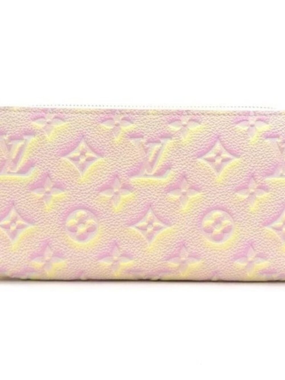 Auth LOUIS VUITTON Monogram Empreinte Zippy Wallet Pink/Yellow Leather - 56828i
